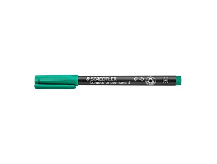 STAEDTLER 317-5 Lumocolor Permanente Pen, Medium Lijnbreedte, 1.0mm - Groen (Doos van 10)