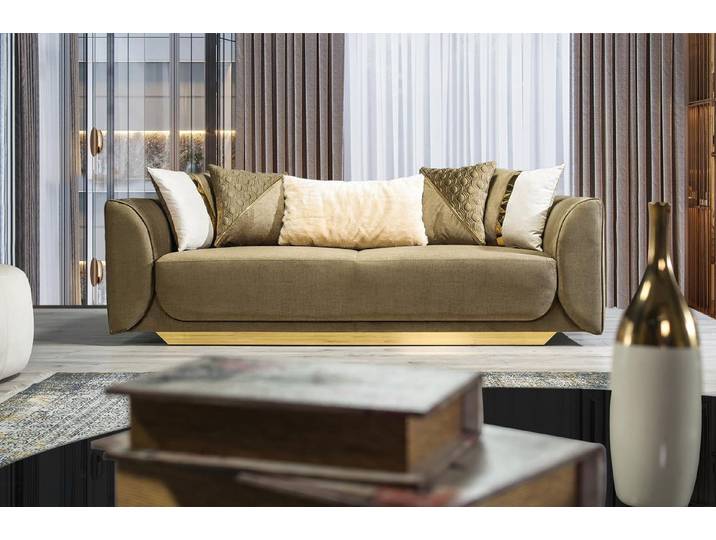 JVmoebel 3-Sitzer Grünes Stoffsofa mit hochwertiger Polsterung und modernem Design, Made in Europa