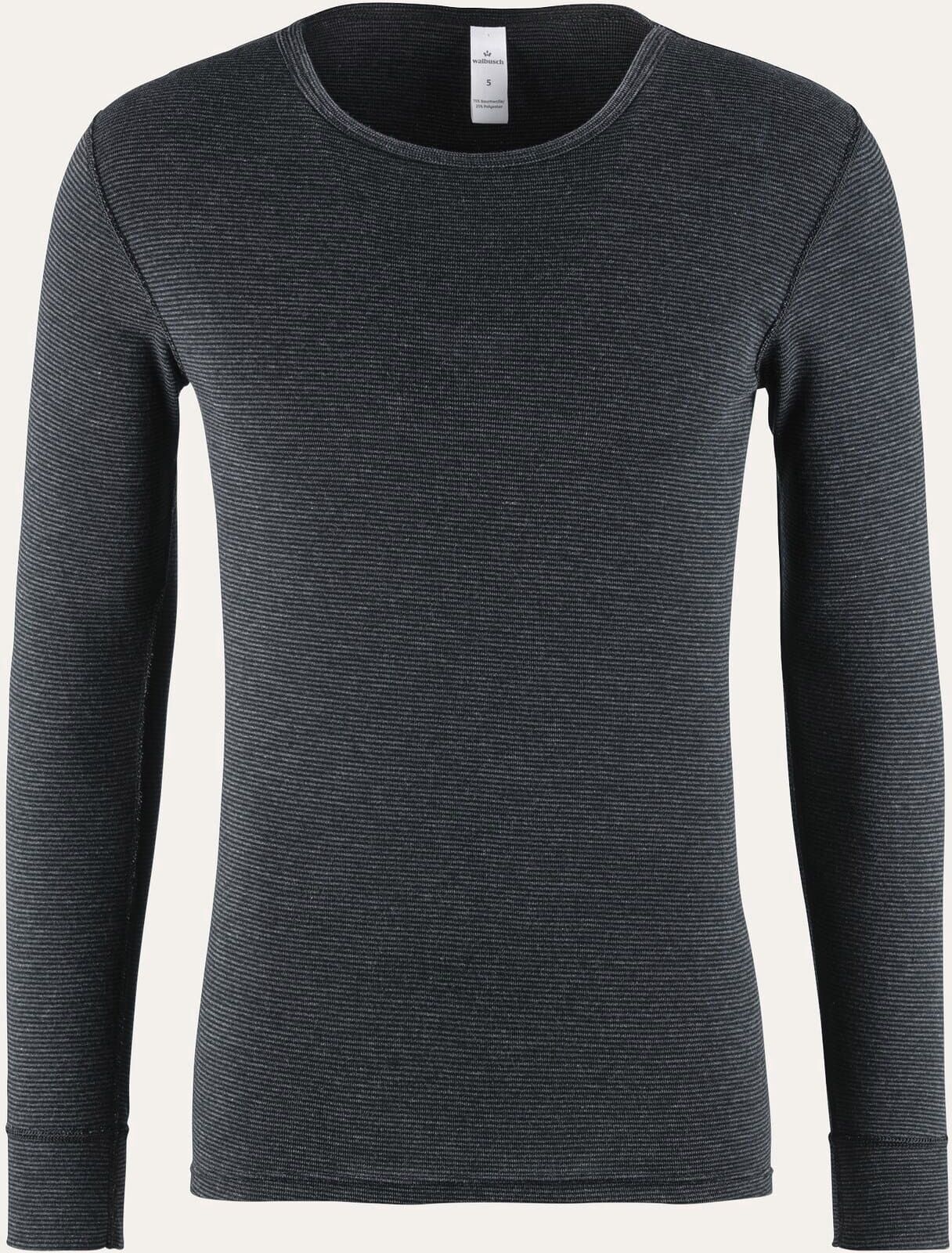 Walbusch Thermo-Langarmshirt 2er-Pack, , Farbe Grau, 8(XXL), feiner Baumwollmix von innen angeraut Herren