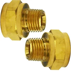 Güde Vergrößerung 3/8" AG auf 1/2" IG Adapter Druckluft Gewinde Fitting 2 Stück