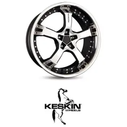 Keskin KT10 9,5x18 5/100,0 ET25 matt Black Front Polish Steel Lip