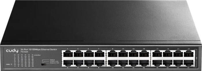 CUDY 24-Port 10/100 Mbps Metall Switch