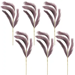 CREATIV green künstliche Pflanze Reedgras, 80cm, lila, 6er Set