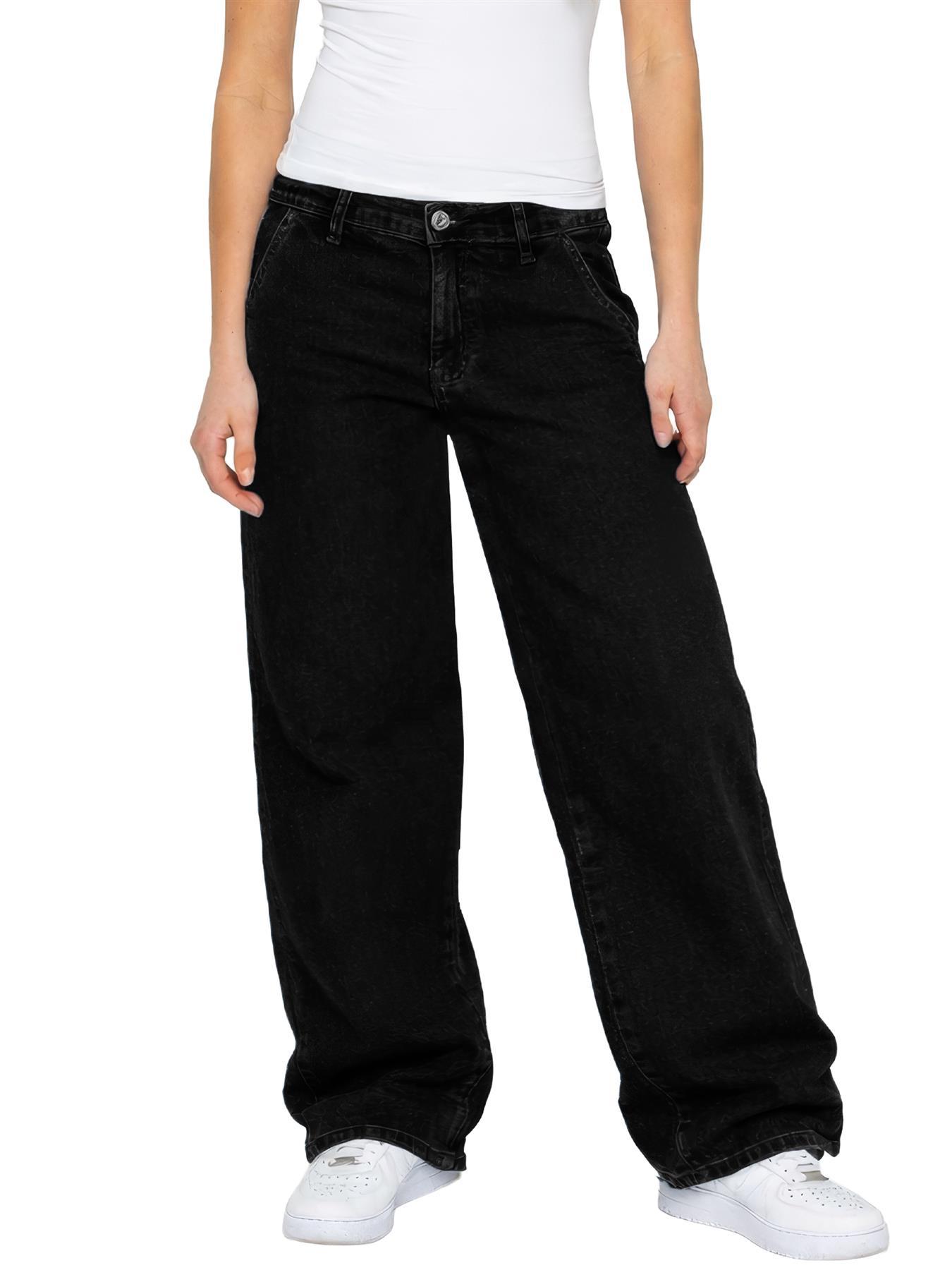 Enzo | Dames Baggy Jeans