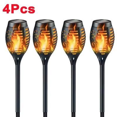 Inspired Living Solar Flame Torch Landscape Lights Waterproof Flickering Outdoor Path & Garden Lamps 4