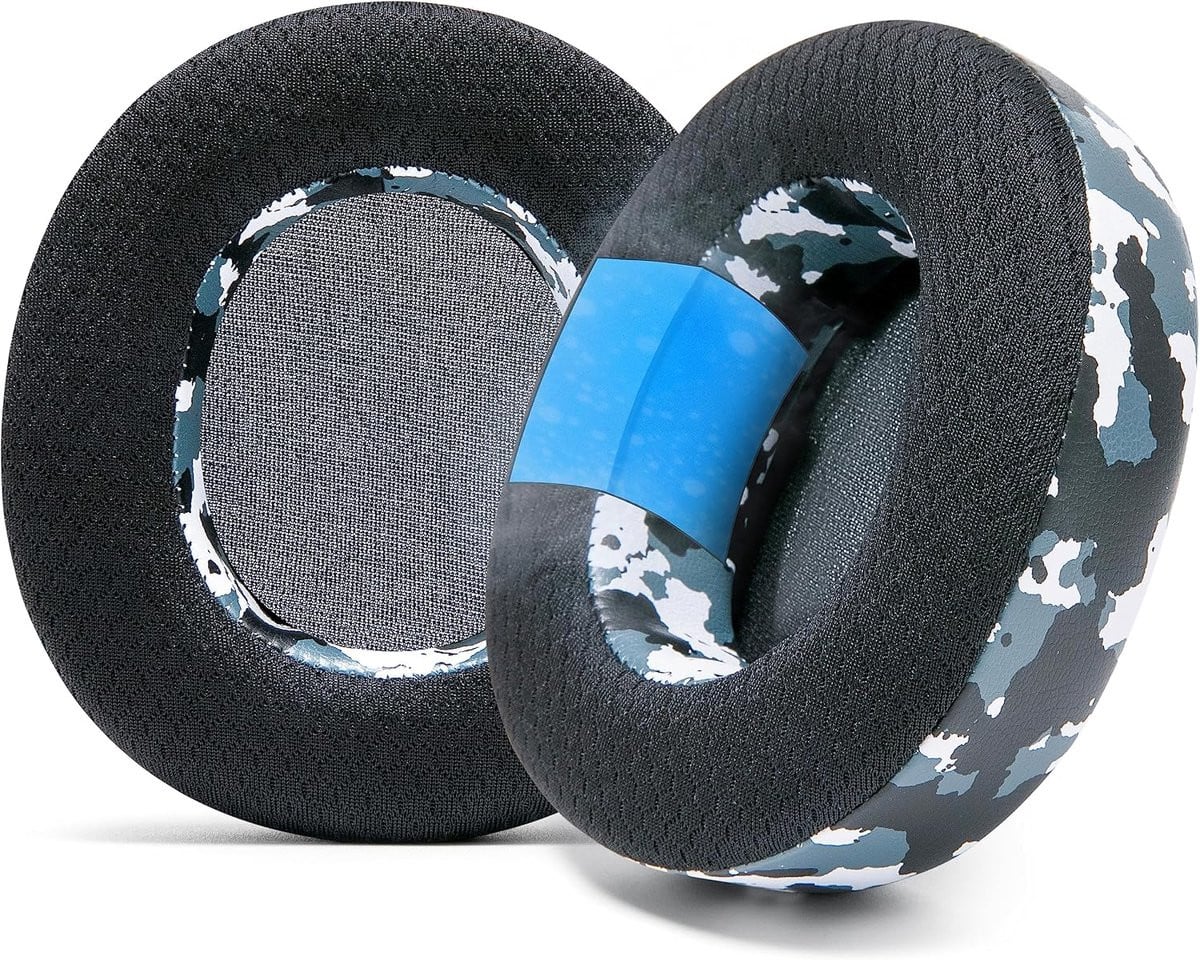 Wicked Cushions Freeze Nova Pro Wireless koelende gel-oorkussens voor Arctis Nova Pro Wireless, Nova Elite & Nova Pro Omni - Snow Camo