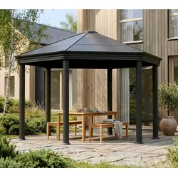 Palram - Canopia Aluminium Pavillon Roma | Anthrazit | 415x359 cm - Anthrazit