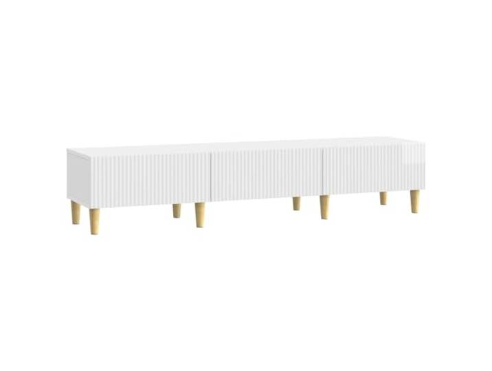 Todiikf TV Lowboard Hochglanz Weiß 147x34,5x30cm TV Board Schrank Stilvolles TV-Board mit 3 Schubladen fürs Wohnzimmer. Robuster Holzwerkstoff trägt zuverlässig Mediaplayer bis 60 kg.