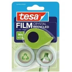 tesa Mini-Abroller »MINI DISPENSER RECYCLED« mit 2 Rollen Klebefilm Crystal Recycled, 1.9 cm