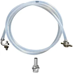 BieTal® Bier Schlauch Leitung 100cm Edelstahl Tülle 7 mm Bierschlauch Zapfanlage
