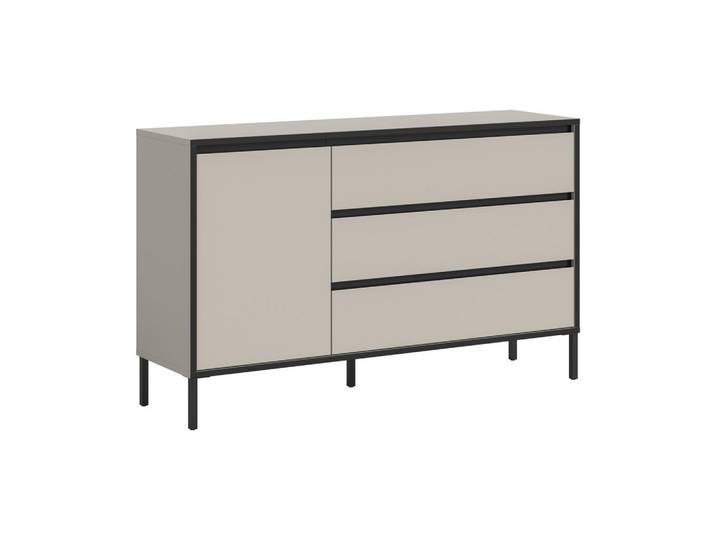 Livetastic Sideboard, Kaschmir, Metall, 1 Fächer, 3 Schublade(n) Schubladen, 136x83x38 cm, FSC Mix, stehend, Wohnzimmer, Kommoden & Sideboards, Sideboards
