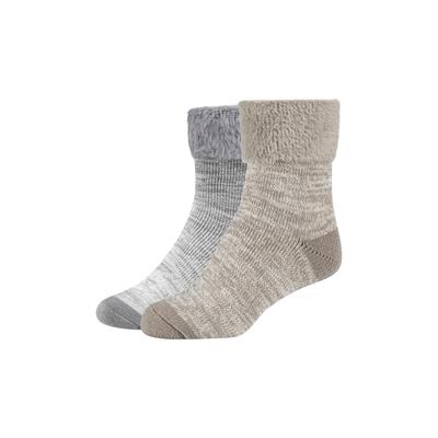 Socken CAMANO "warm & cozy", Damen, Gr. 35-38, grau (skyrocket), Materialmix, unifarben, elastisch, Socken Socken, meliert, kuschelig weich