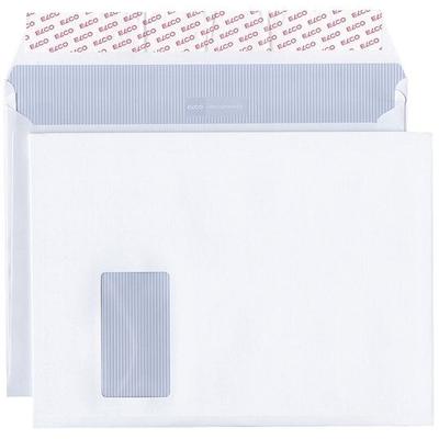 Elco 48684 Versandtasche documento - C4 plus, weiß, 120 g/qm, mit Fenster, Haftklebung, 20 mm Seitenfalte