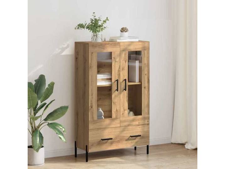 Moderne Haut Armoire - Commode/Buffet Haut contemporain - Corona Chêne artisanal 69 5 x 31 x 115 cm@FR(483792）