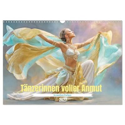 Tänzerinnen voller Anmut - In sanften Farben (Wandkalender 2027 DIN A3 quer), CALVENDO Monatskalender