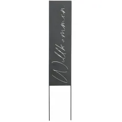 Gartenstecker CARMINA (BHT 0,50x75x14 cm) - schwarz - BHT 0,50x75x14 cm