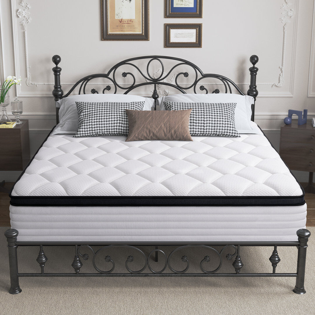 DubidapOn 22cm and 25cm No-Noise Pocket Sprung and Memory Foam Mattress Plush Feeling, Mattress in a Box Double (4'6)/22cm