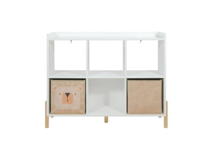 Rebecca Mobili Timo Kinderschrank Weiß, aus MDF und Kiefer, moderner Stil, zur Selbstmontage - Maße HxBxT: 78 x 98,5 x 30 cm - Art. RE7352