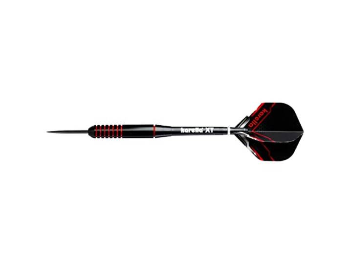Karella Steeldart XT-2, 21 g, barrellengte 55 mm, darts voor beginners, zwart, goud