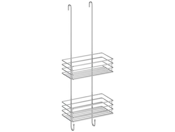 Duschkorb, Chromfarben, Metall, eckig, 25x71.5x12 cm, Badaccessoires