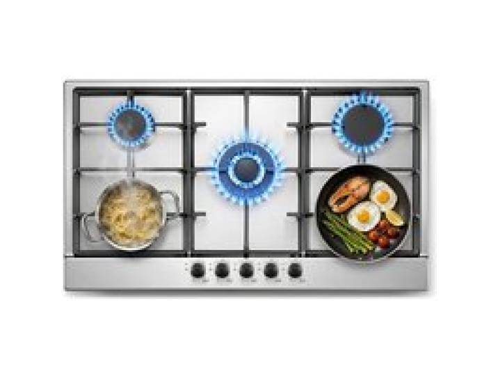 Plaque De Cuisson Gaz 5 Feux 90Cm 10460 W Adapté Au Ng/Lpg Table De Cuisson À Gaz 5 Feux Sécurité Thermocouple Supports En Fonte