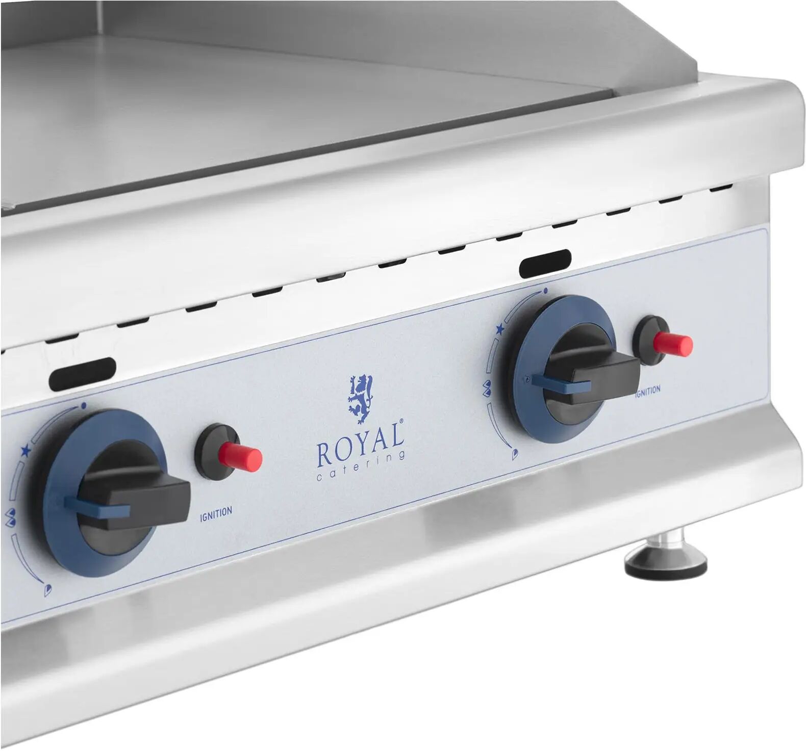 Royal Catering Doppel-Gasgrill - 60 x 40 cm - glatt - 2 x 3.100 W - Erdgas - 20 mbar RC-GGF600