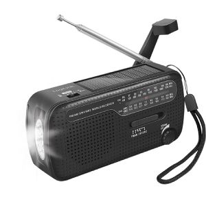 LogiLink Radio SP0074, Akku, Kurbel, USB, schwarz