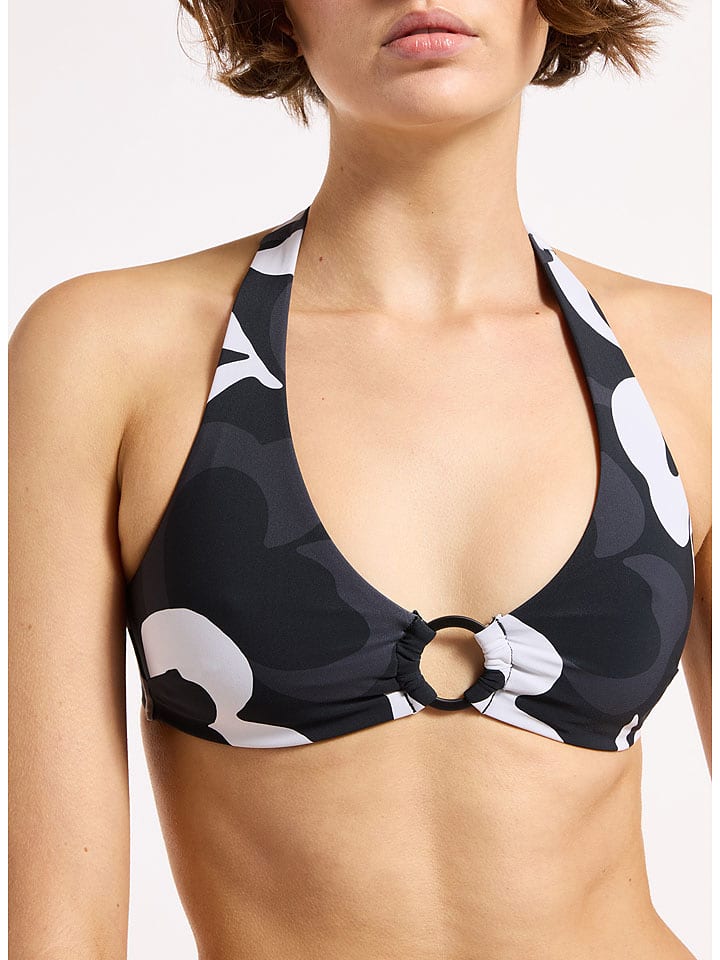 Jets Bikini-Oberteil in Schwarz/ Creme - S