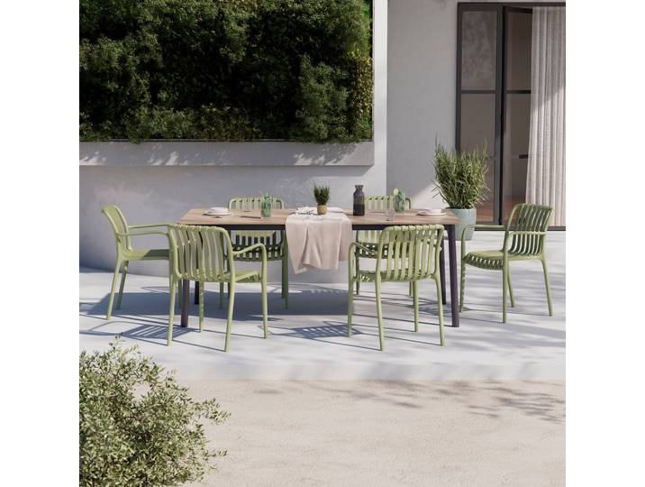 Gartentisch Jannis Anthrazit/Naturfarben