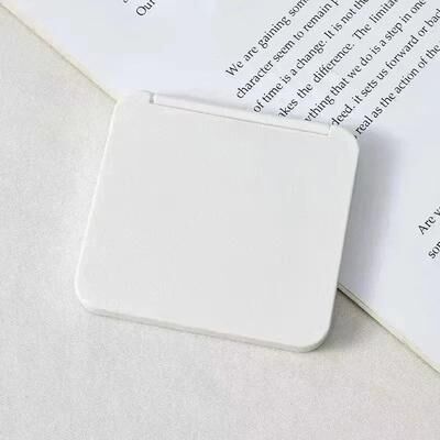 Uplift Picks Cute Double Sided Pocket Mirror Square Compact Travel Makeup Beauty Mirror white