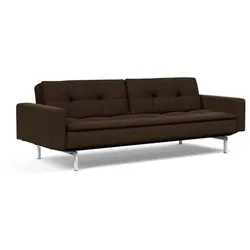 INNOVATION LIVING Schlafsofa mit Armlehnen Dublexo Chrom Stoff Chocco