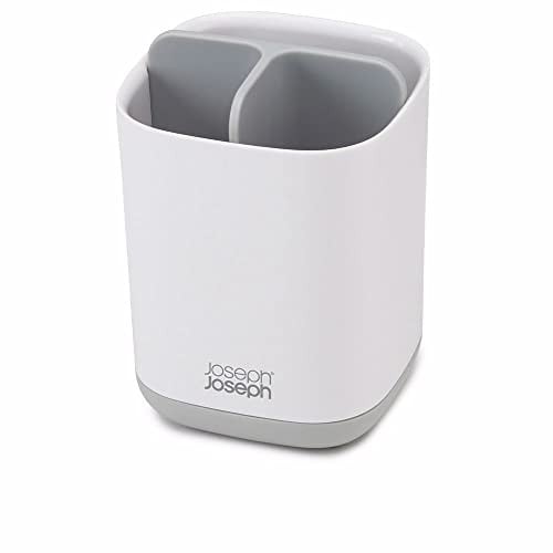 Joseph Joseph EasyStore compacte tandenborstelhouder voor in de badkamer - wit/grijs