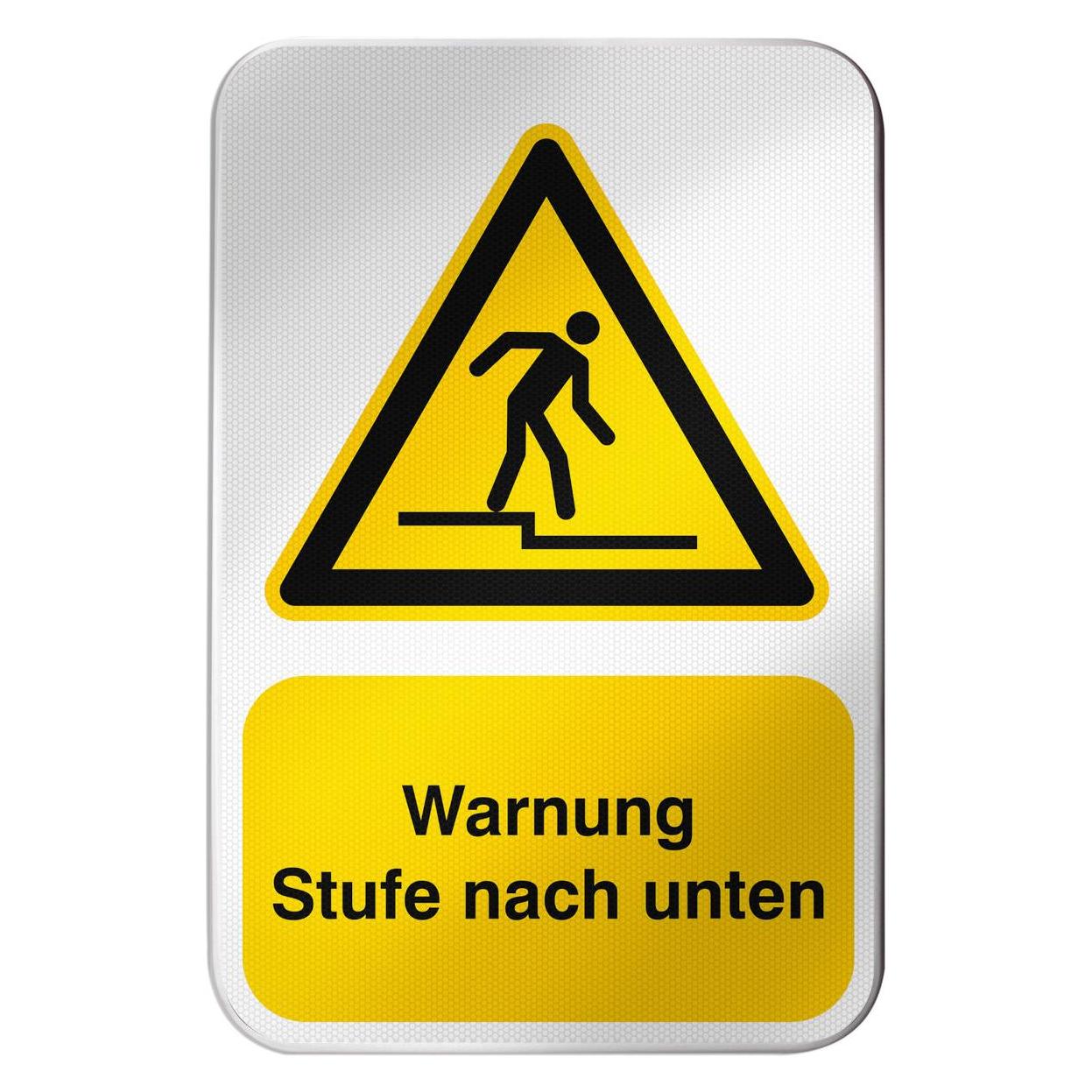 Brady ISO Sicherheitsschild - Warnung vor Stufe (W070), Aluminium laminiert mit reflektierender Be (309757)