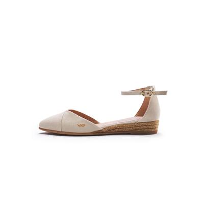 Espadrille VISCATA "Montroig", Damen, Gr. 40, beige, Textil, Schuhe Espadrille, mit elegantem Knöchelriemen