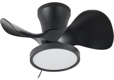 Drop Dash Deals Ceiling Fan With LED Light Large Air Volume, Remote Control For Dining Room black