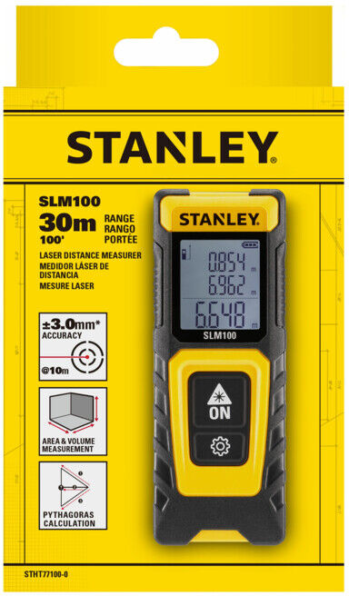 Télémètre STANLEY SLM100 jusqu'à 30m STHT77100-0 (STHT77100-0)
