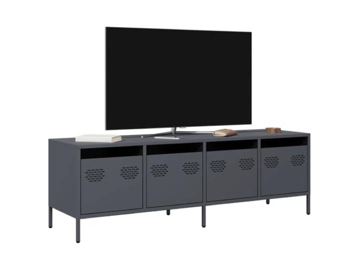 HEFZGDB TV-Schrank Anthrazit 135x39x43,5 cm Kaltgewalzter Stahl mit 4 Schubladen Industrie-Stil Möbel Stauraum