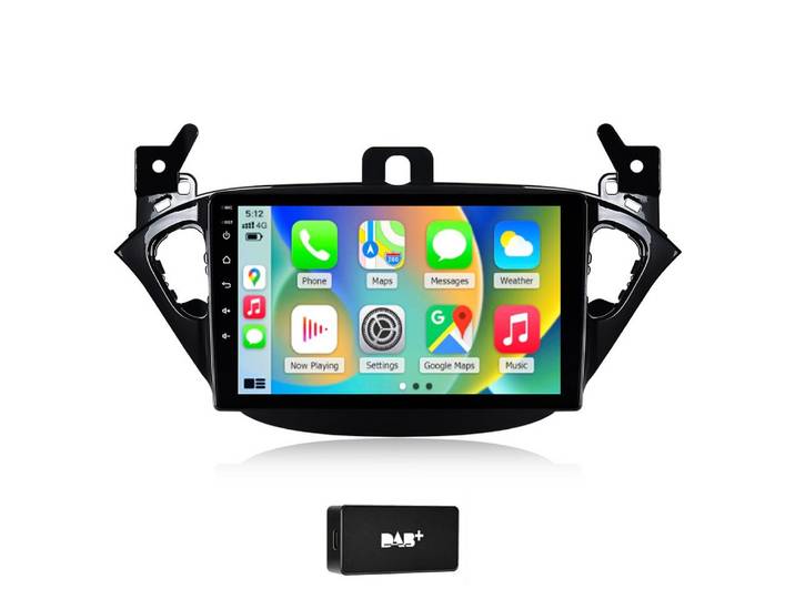 A-Sure DAB+ CarPlay GPS WIFI Android 15 Für Opel Corsa E 2015-2019 Adam Autoradio (Digitalradio (DAB), FM, Carplay Android Auto Bluetooth EQ USB GPS Navi WIFI Touchscreen)