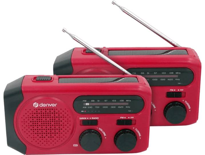 Denver SCR-2010 Noodradio Rood Duo Pack