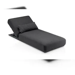 KETTLER EGO Sonnenliege, gepolstert,  213x90x33 cm, Aluminium, Schwarz
