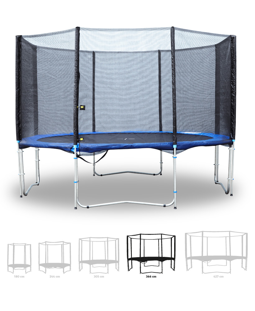 Trampolin, 366 cm Durchmesser, mit Sicherheitsnetz