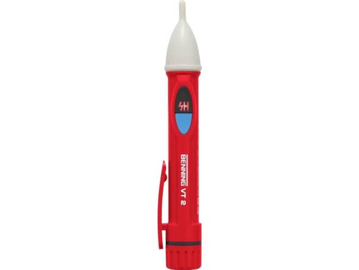 BENNING VT 2 44055 Testeur de phase et de champ magnétique sans contact (plage de mesure de tension 12 V/200 V-1000 V AC\, testeur de phase pour prises/enrouleur de câble)