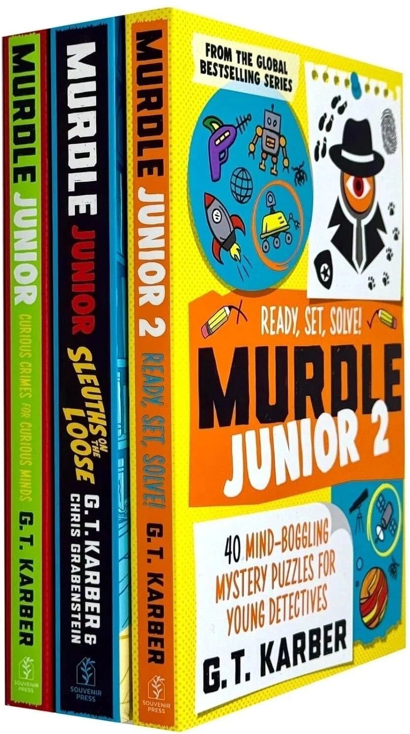 Souvenir Press Murdle Junior Series 3 Books Collection Set by G.T. Karber - Paperback - Ages 8-12 - Puzzle Mystery Books for Kids