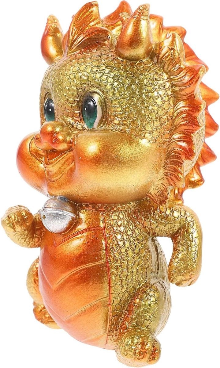 Draken beeldje Chinese decoratie voor Chinese Nieuwjaar B/D/H: 9.20 x 6.00 cm