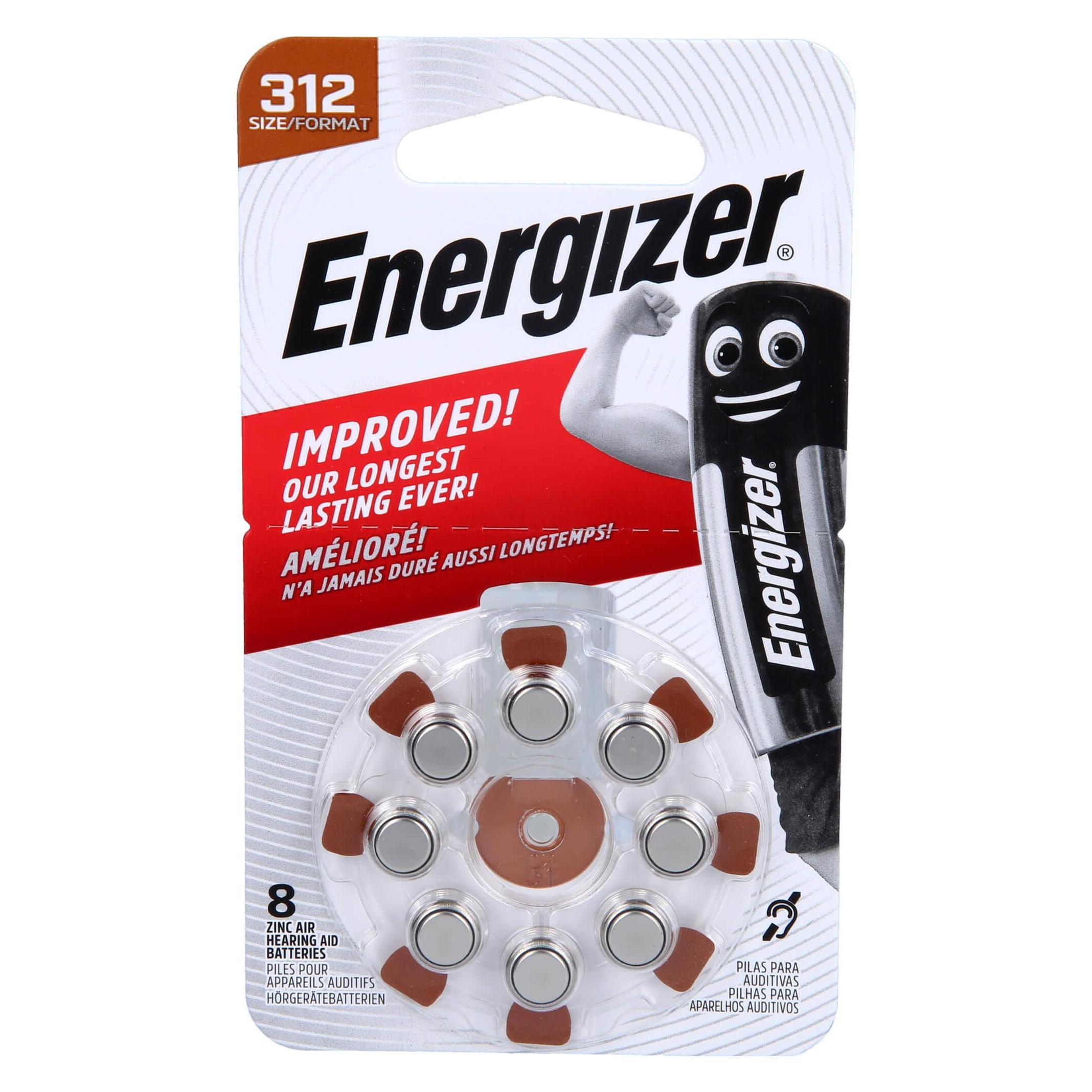 Energizer Hearing Aid 312 (8 Stk., A312, 155 mAh) (E301431801)