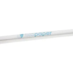 BIOZOYG 250 Stück weiße Trinkröhrchen 20cm,  Ø5mm, umweltfreundliche Papiertrinkhalme, Strohhalme biologisch abbaubar, Saugröhrchen, einzeln verpackt