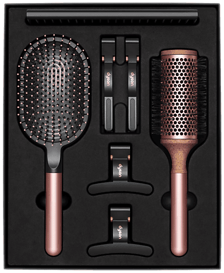 Accesorios Cuidado del cabello - Dyson Set de cepillos y pinzas para el cabello, Negro/Rosé
