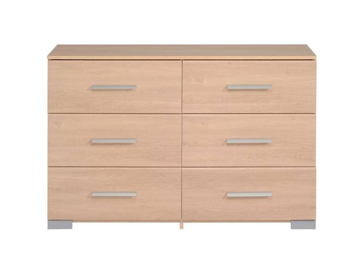 Commode 6 tiroirs EKKO imitation chêne