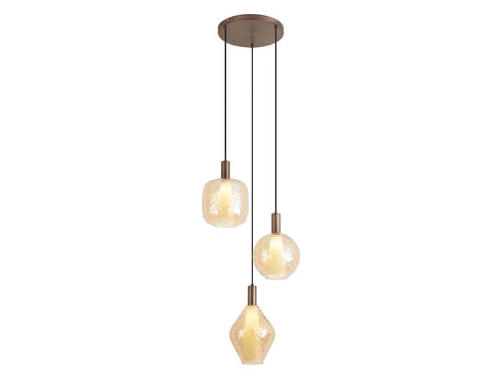Suspension design bronze foncé 3 lumières - Ard