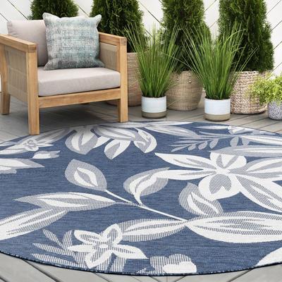 Alise Rugs Exo Coastal Floral Indoor/Outdoor Area Rug